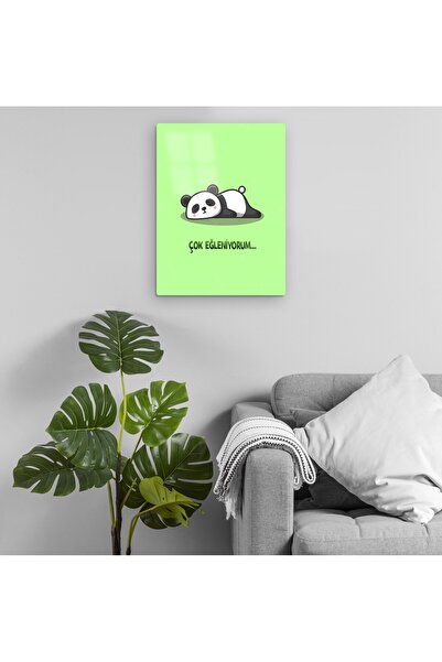Pixxa Panda, odlično se provodim, metalna slika, model 1