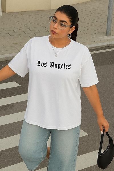 BENROMA Plus Size Los Angeles Printed Unisex T-Shirt