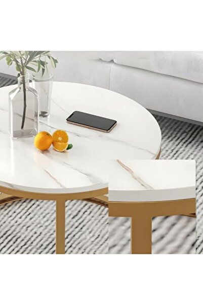 Generic Table for Living Room Modern Round Faux Marble Nesting Modern Living Accent Side Coffee Sofa Center