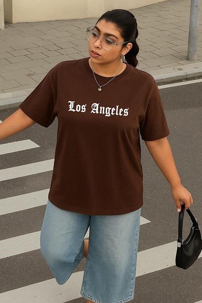 BENROMA Plus Size Los Angeles Printed Unisex T-Shirt