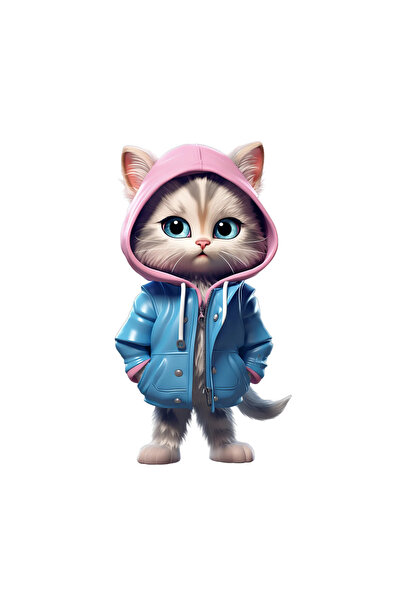 INOVATIX Σετ 8 τεμαχίων, Αυτοκόλλητο Γάτας Μίλο, INOVATIX®. 6 εκ.