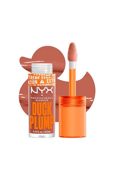 NYX Professional Makeup Duck Plump High Pigment Lip Gloss, Lip Plumper Gloss with Spicy Ginger - Apr