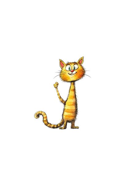 INOVATIX Set of 8 pieces, Moody Cat Sticker, INOVATIX®. 6 cm