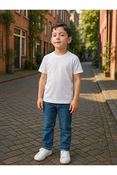 Windy Island Băiat guler rotund bumbac 100% basic mânecă scurtă tricou