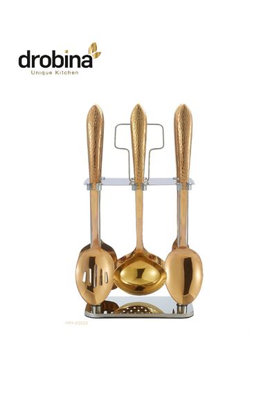 drobina Dropina 7-Piece Stainless Steel Spoon Set, Full Bronze
