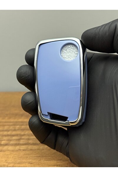 Luxe Aksesuarr Pentru Volkswagen Passat Skoda Oktavia Superb Seat Smart Carcasă din silicon cu comandă cu cheie cu 3 butoane (violet) Culoare