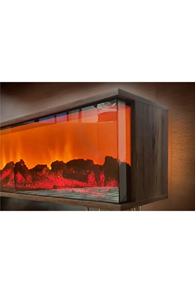 ERTEK GLOBAL Tv Sehpası Full Şömineli Kumandalı Bluetooth Stereo Ses 6 Modlu ...