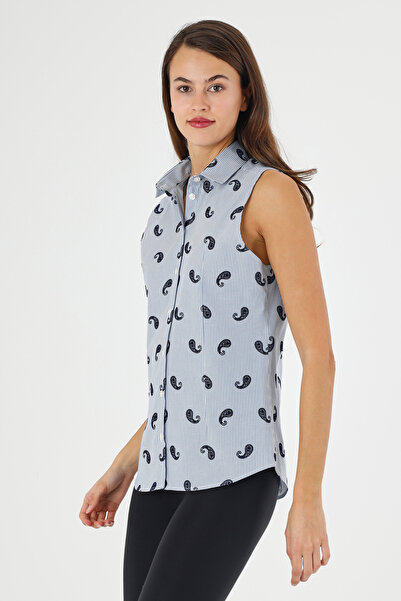 FİDEY Cămașă pentru femei cu mâneci zero imprimate