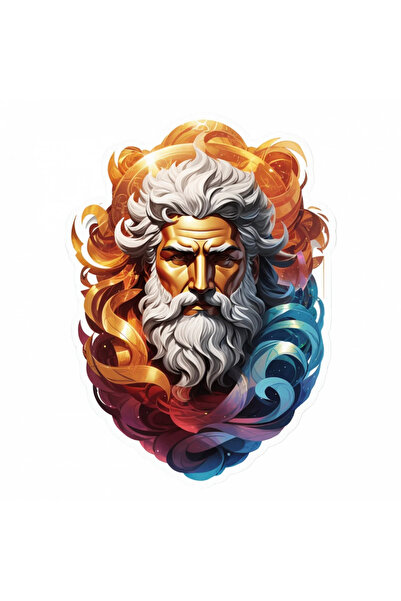 INOVATIX Σετ 8 τεμαχίων, Αυτοκόλλητο με τον Έλληνα Θεό Αιθέρα, INOVATIX®. 6 εκ.