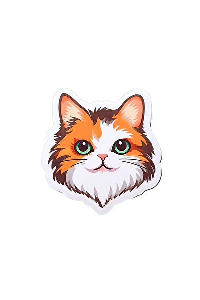 INOVATIX Set de 8 bucăți, autocolant pisică Kali, INOVATIX®. 6 cm