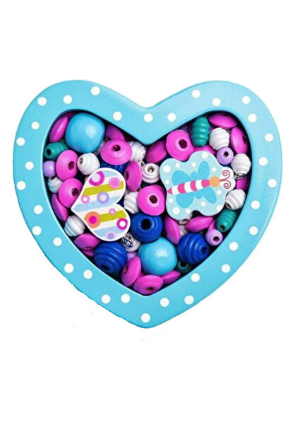 Evelise Χάντρες Woodyland για δημιουργίες σε κουτί καρδιάς, τυρκουάζ