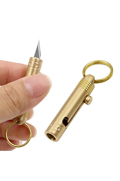 Kelepir Fırsatlar Mini Anahtarlık Tipi Pirinç Gövdeli Çakı Bıçak – Taşınabili...