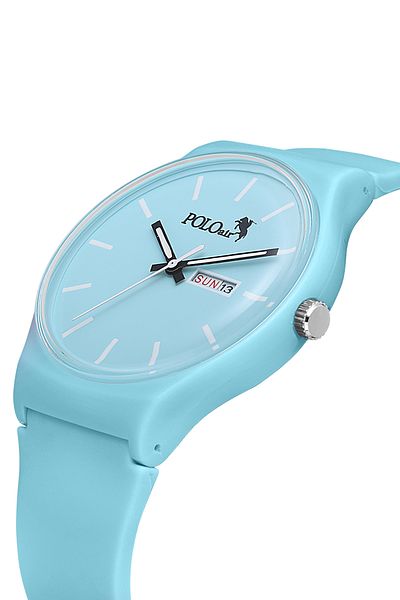 Polo Air Sport Unisex Silicone Cord Day Month Calendar Wrist Watch Blue Color Pl-1555B5X