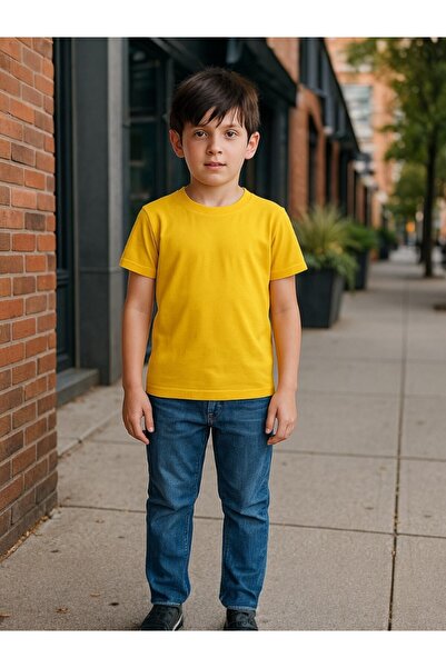 Windy Island Băiat guler rotund bumbac 100% basic mânecă scurtă tricou