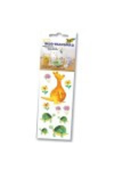 Evelise Τρισδιάστατο διακοσμητικό αυτοκόλλητο, 6,5x13,5 εκ. Καγκουρό και χελώνες