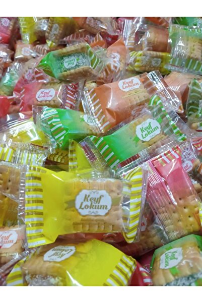 KEYFLOKUM MİNİ BİSKÜVİ ARASI MEYVELİ LOKUM 900 G