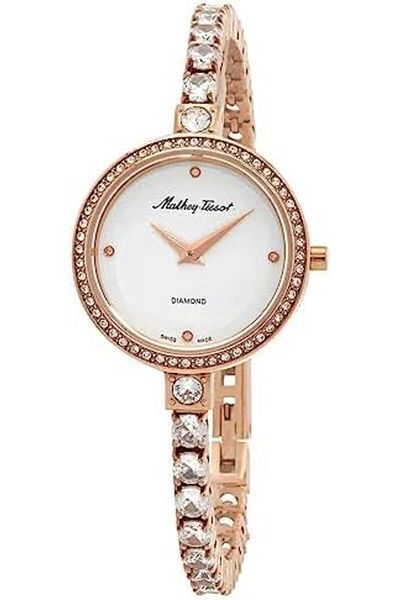 Mathey-Tissot Infinity Quartz Diamond Crystal Silver Dial Ladies Watch D986SPI