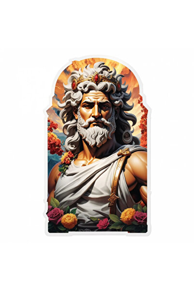 INOVATIX Set de 8 piese, autocolant Zeul grec Cronos, INOVATIX®. 6 cm