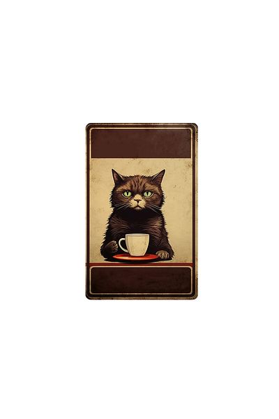 INOVATIX Set of 8 pieces, Sticker Cat having breakfast, INOVATIX®. 6 cm