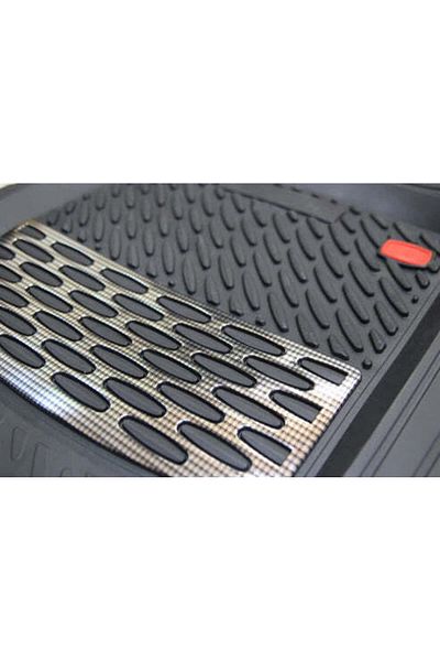 TEAMCAR ® Tray Type Car Mats Compatible With Dacia Sandero, Silver