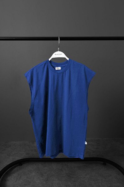 Slatra Ανδρικό μπλουζάκι Basic Zero Sleeve Oversize