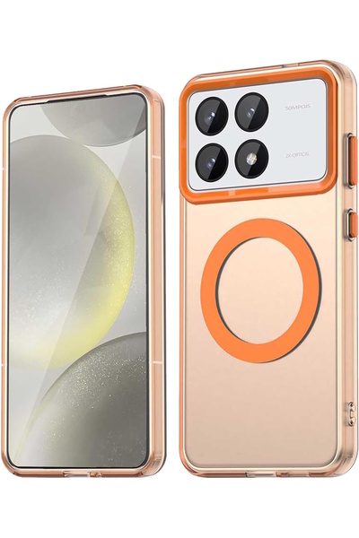 m.tk moveteck Xiaomi Poco X6 Pro Kılıf Kamera Çıkıntılı Mat Magsafe Şarj Özel...