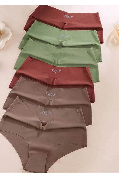 CEGEB 5 Pack High Waist Basic Laser Cut Bikini Panties Kilot 5 Pack