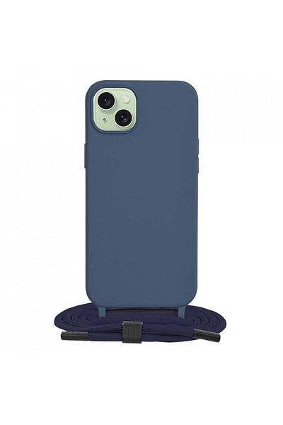 Techsuit IPhone 15 Plus Case - Techsuit Crossbody Lanyard - Blue