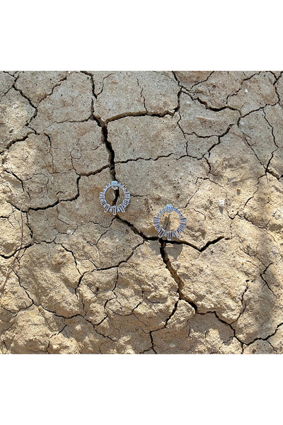 maisonleor Baget Taşlı Halka Gümüş Küpe