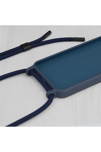 Techsuit IPhone 15 Plus Case - Techsuit Crossbody Lanyard - Blue