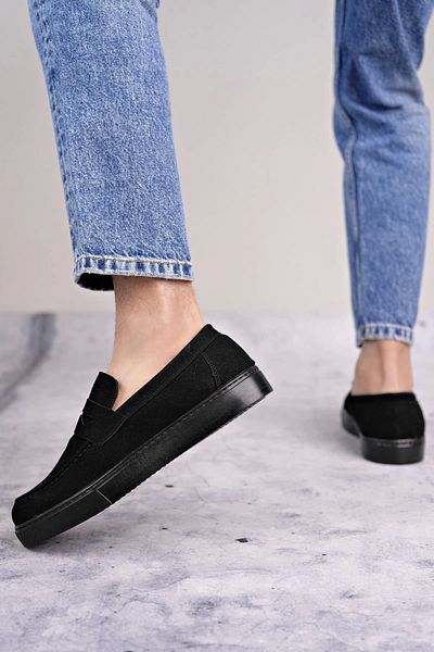 TB Terzi Bey Tb180 Estilo X Laceless Suede Men's Casual Sports Classic Shoes Sst - Black
