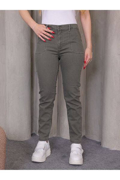 MISS MERCAN Women's Jeans Khaki Color High Waist Lycra Tight Not Fade Slimming Effect