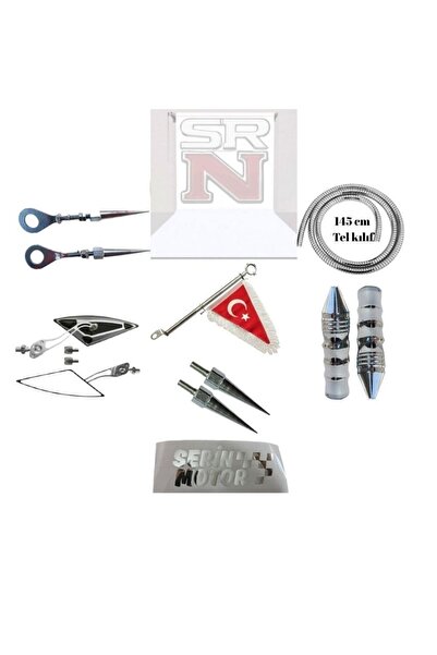 GMS Cg Full Modifiye Aksesuar Seti Gergi+ Gri Ayna+Bayrak+Sivri Vida+Elcik+Tel Kılıf SRNMOTOR
