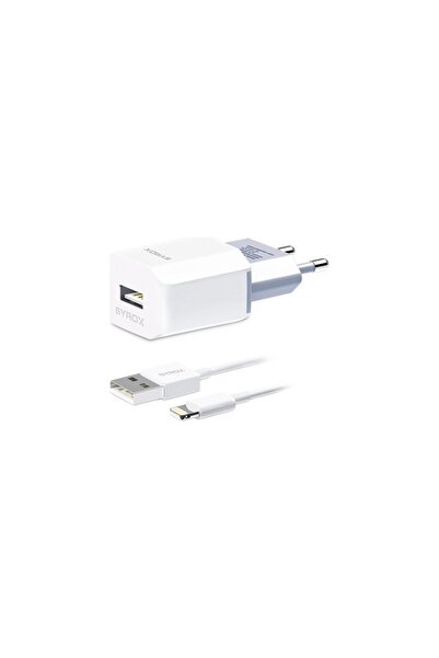 Syrox Uyumlu iPhone 5-6-7-8-X Lightning Duvar Şarj Aleti 1.6A SYX-J46 Ayrı Ka...