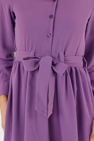 FİDEY Women's Belt Shirt Dress