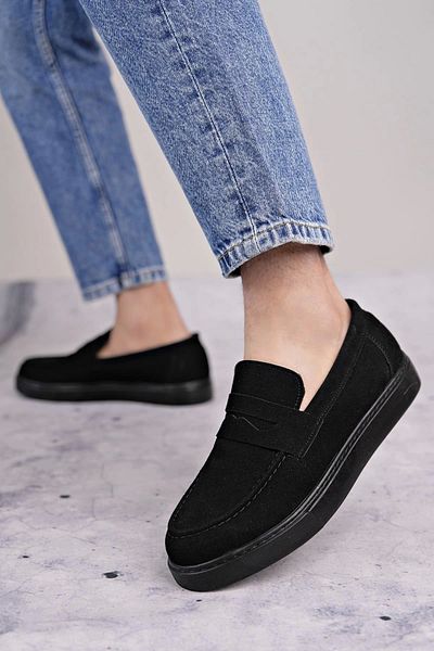 TB Terzi Bey Tb180 Estilo X Laceless Suede Men's Casual Sports Classic Shoes Sst - Black