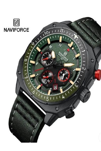 Naviforce Striker Chrono Watch For Men Green