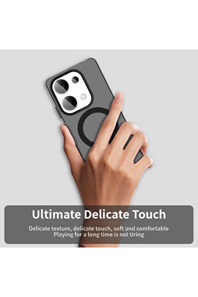 m.tk moveteck Xiaomi Redmi Note 13 Pro 4G Kılıf Kamera Çıkıntılı Mat Magsafe Şarj Özellikli Kenarları Renkli Kapak