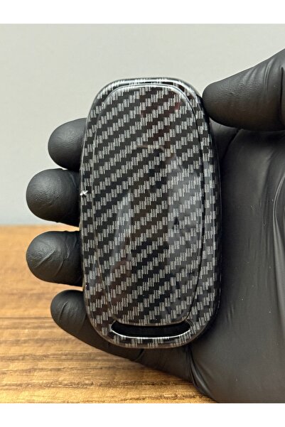 Mavi Keys Husă de protecție pentru chei din fibră de carbon cu 3 butoane compatibilă cu Smart pentru Audi A4, A5, Q5, A6, A7, A8