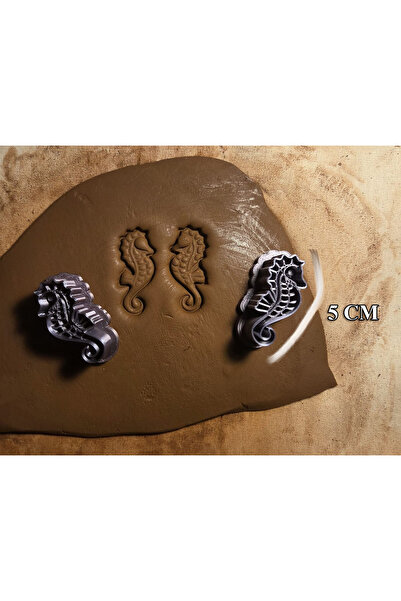 Enbceramic 2 Lİ 5 CM DENİZ ATI POLİMER KİL KALIP SERAMİK KALIP