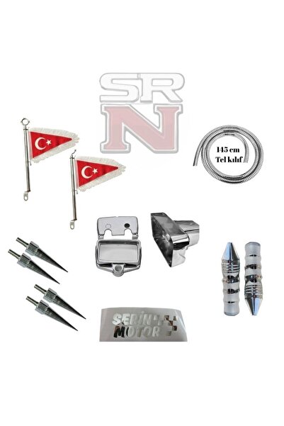 GMS CG Çita Full Modifiye Set Bayrak+Vida+KM ve Far Kabı+Elcik+Tel Kılıf SRNMOTOR