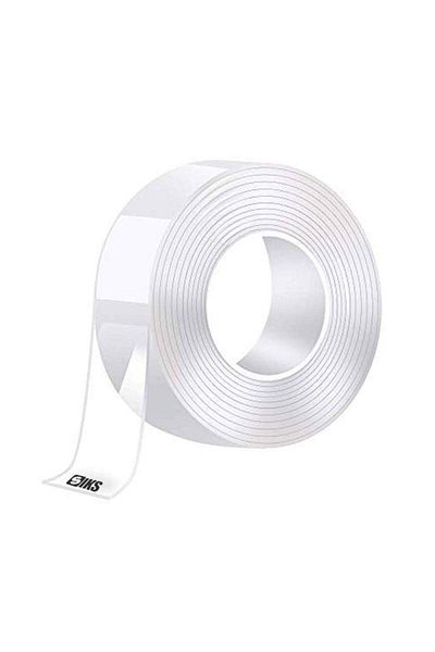 SIKS Bandă dublu adezivă, reutilizabilă după spălare, transparentă, 2cm x 4,5m