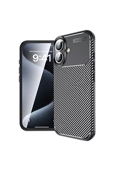 Techsuit Θήκη iPhone 16 Plus - Techsuit CarbonFiber - Μαύρο