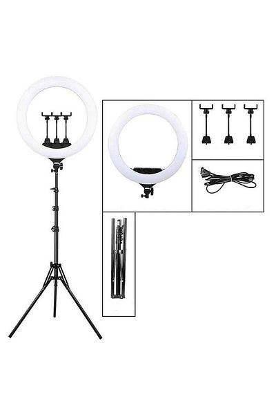 SIKS Ring Light Led Make-up Circular Lamp 45cm, 18inch, 3 Light Modes, Selfie Remote Control