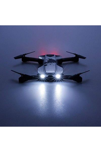 SIKS ® mini drone, 2.4GHz, ultra HD camera, LED light, gray/black, 100m control distance