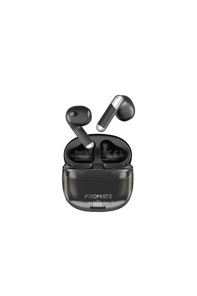 Promate AirPods earbuds with smart touch control technology and up to 26 hours of uninterrupted listening time
