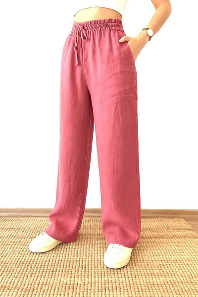 sarıdağ Palazzo linen trousers