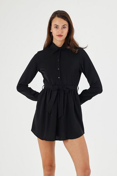 FİDEY Women's Belted Shirt Dress