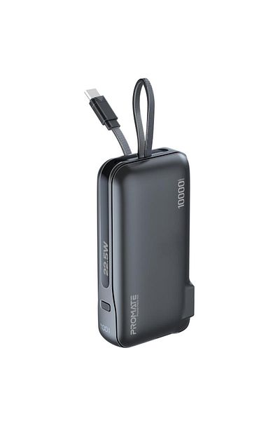 Promate Ultra-compact, fast-charging wall charger and portable battery, with AC charger and USB-C cable