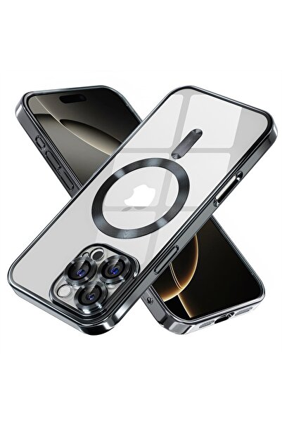 Techsuit Husă pentru iPhone 16 Pro - Techsuit Luxury Crystal MagSafe - Neagră